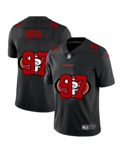 Men's San Francisco 49ers #97 Nick Bosa Black Shadow Logo Limited Stitched Jersey