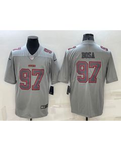 Men's San Francisco 49ers #97 Nick Bosa Grey Atmosphere Fashion Stitched Jersey