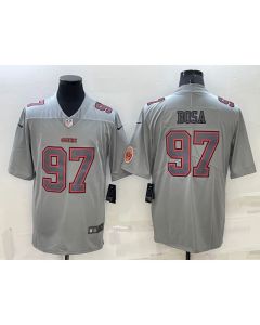 Men's San Francisco 49ers #97 Nick Bosa Grey With Patch Atmosphere Fashion Stitched Jersey