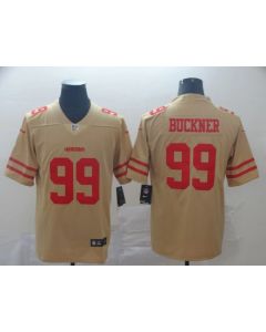 Men's San Francisco 49ers #99 DeForest Buckner Gold Inverted Legend Stitched NFL Jersey