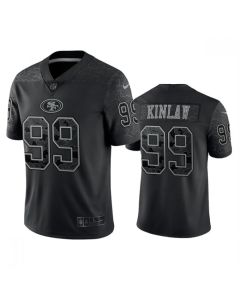 Men's San Francisco 49ers #99 Javon Kinlaw Black Reflective Limited Stitched Football Jersey