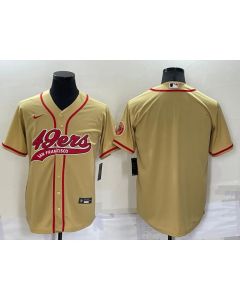 Men's San Francisco 49ers Blank Gold Cool Base Stitched Baseball Jersey