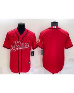 Men's San Francisco 49ers Blank Red Cool Base Stitched Baseball Jersey