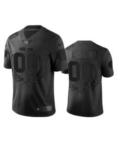 Men's San Francisco 49ers Customized Black MVP Platinum Stitched Jersey