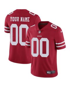 Men's San Francisco 49ers Customized Red Vapor Untouchable Limited NFL Stitched Jersey