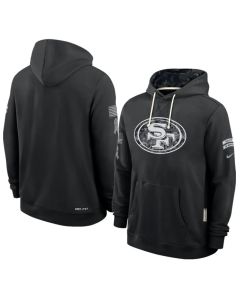 Men's San Francisco 49ers Nike Black 2026 Salute to Service Sideline Dri-FIT Pullover Hoodie