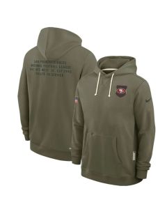 Men's San Francisco 49ers Olive 2025 Salute to Service Pullover Hoodie (Olive)