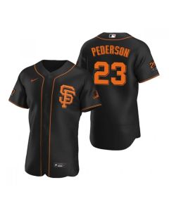 Men's San Francisco Giants #23 Joc Pederson Black Flex Base Stitched Jersey