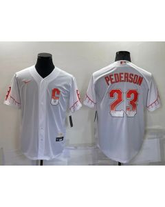 Men's San Francisco Giants #23 Joc Pederson White City Connect Cool Base Stitched Jersey