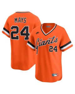 Men's San Francisco Giants #24 Willie Mays Nike Orange Cooperstown Collection Limited Jersey