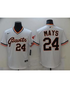 Men's San Francisco Giants #24 Willie Mays White Cool Base Stitched Jersey