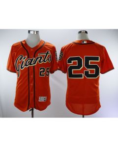 Men's San Francisco Giants #25 Barry Bonds Orange Throwback Flexbase Stitched MLB Jersey