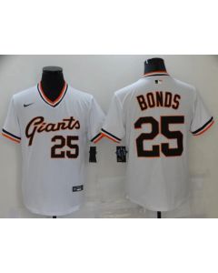 Men's San Francisco Giants #25 Barry Bonds White Cool Base Stitched Jersey