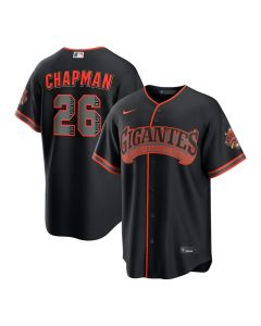 Men's San Francisco Giants #26 Matt Chapman Nike Black Alternate Replica Jersey (Black)
