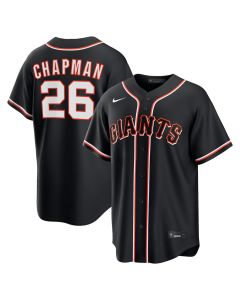 Men's San Francisco Giants #26 Matt Chapman Nike Black Fashion Replica Player Jersey (Black)