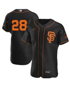 Men's San Francisco Giants #28 Buster Posey Black Flex Base Stitched Jersey