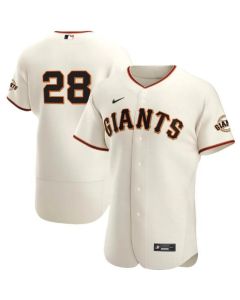 Men's San Francisco Giants #28 Buster Posey Cream Flex Base Stitched Jersey