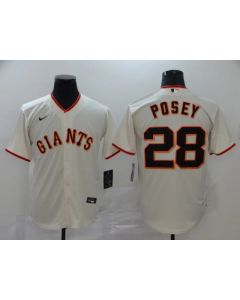 Men's San Francisco Giants #28 Buster Posey White Cool Base Stitched MLB Jersey