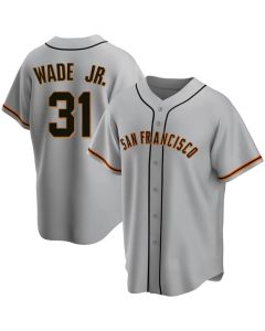 Men's San Francisco Giants #31 LaMonte Wade Jr. Gray Road Replica Team Jersey