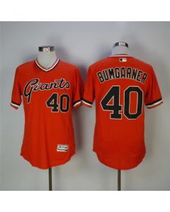 Men's San Francisco Giants #40 Madison Bumgarner Orange Throwback Flexbase Stitched MLB Jersey