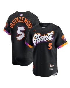 Men's San Francisco Giants #5 Mike Yastrzemski Anthracite 2025 City Connect Limited Jersey (City Connect)