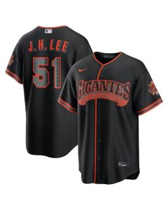 Men's San Francisco Giants #51 Jung Hoo Lee Nike Black Alternate Stadium Jersey (Black)