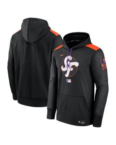 Men's San Francisco Giants Black 2025 City Connect Authentic Collection Performance Pullover Hoodie (Black)