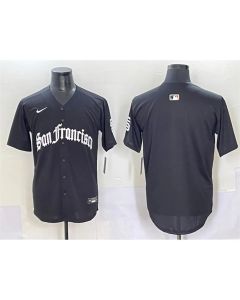 Men's San Francisco Giants Black "Gothic Fog Edition" Vapor Premier Limited Stitched Baseball Jersey (Black)