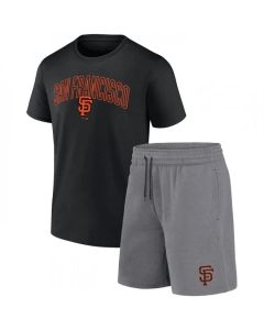 Men's San Francisco Giants Black/Heather Gray Arch T-Shirt & Shorts Combo Set