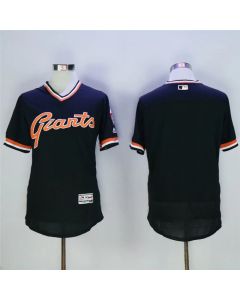 Men's San Francisco Giants Blank Black Throwback Flexbase Stitched MLB Jersey