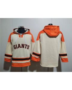 Men's San Francisco Giants Blank Cream Ageless Must-Have Lace-Up Pullover Hoodie