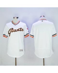 Men's San Francisco Giants Blank White Throwback Flexbase Stitched MLB Jersey