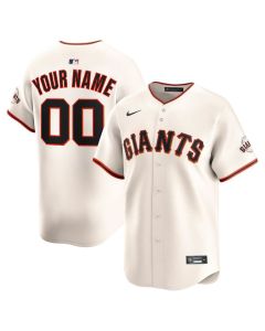 Men's San Francisco Giants Cream Home Limited Custom Jersey (Cream)