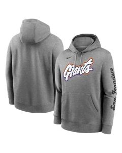 Men's San Francisco Giants Heather Charcoal 2025 City Connect French Terry Club Pullover Hoodie (Charcoal)