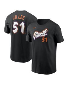Men's San Francisco Giants Jung Hoo Lee Anthracite 2025 City Connect Fuse Name & Number T-Shirt (City Connect)