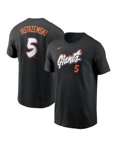 Men's San Francisco Giants Mike Yastrzemski Anthracite 2025 City Connect Fuse Name & Number T-Shirt (City Connect)