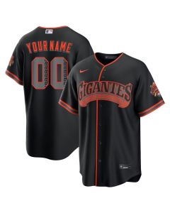 Men's San Francisco Giants Nike Black Alternate Stadium Custom Jersey