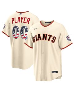 Men's San Francisco Giants Nike Cream 2026 All-Star Edition Stars & Stripes Stadium Custom Jersey (Cream)