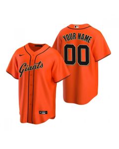 Men's San Francisco Giants Orange Cool Base Stitched Custom Jersey