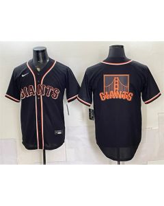 Men's San Francisco Giants Team Big Logo 2026 Fashion Replica Black Out Jersey