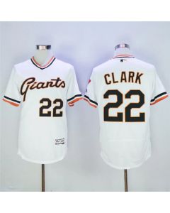 Men's San Francisco Giants #22 Will Clark White Throwback Flexbase Stitched MLB Jersey