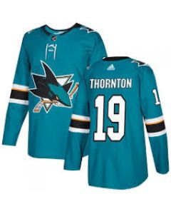 Men's San Jose Sharks #19 Joe Thornton Teal Stitched NHL Jersey