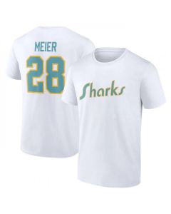 Men's San Jose Sharks #28 Timo Meier White T-Shirt