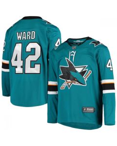 Men's San Jose Sharks #42 Joel Ward Teal Stitched Jersey