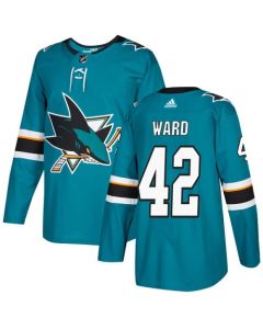Men's San Jose Sharks #42 Joel Ward Teal Stitched NHL Jersey