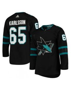 Men's San Jose Sharks #65 Erik Karlsson Black Stitched Jersey