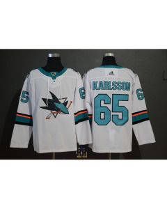 Men's San Jose Sharks #65 Erik Karlsson White Stitched NHL Jersey
