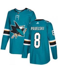 Men's San Jose Sharks #8 Joe Pavelski Teal Stitched NHL Jersey