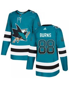 Men's San Jose Sharks #88 Brent Burns Teal Drift Fashion Stitched NHL Jersey