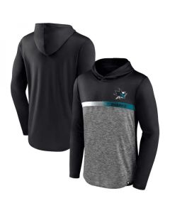 Men's San Jose Sharks Black Podium Defender Pullover Hoodie
